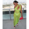 Hollow out beach cover up sexy mesh perspective dress set with bottom pants