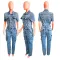 New accordion bag loose high waisted wide leg ripped jeans casual pants