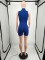 Pit striped fabric zipper sleeveless straight tube jumpsuit shorts