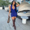 Pit striped fabric zipper sleeveless straight tube jumpsuit shorts