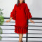 Fashionable and Elegant Tied Multi layered Ruffle Edge Flare Sleeves Loose fitting Foreign Trade Dress