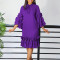 Fashionable and Elegant Tied Multi layered Ruffle Edge Flare Sleeves Loose fitting Foreign Trade Dress
