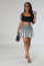 Sports casual skirt, vest, sweater, short set