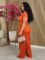 Women's short sleeved set with loose pleats and breathable V-neck two-piece shirt set for summer