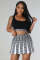 Sports casual skirt, vest, sweater, short set