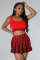 Sports casual skirt, vest, sweater, short set