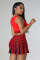 Sports casual skirt, vest, sweater, short set