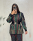 Fashion printed long sleeved temperament commuting splicing two-piece set
