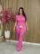 Women's two-piece short sleeved set, sports and leisure pit stripe, summer