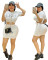 New Fashion and Casual Women's Embossed Short Sleeves+Short Skirt Set