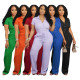 Women's short sleeved set with loose pleats and breathable V-neck two-piece shirt set for summer