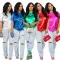 Fashionable round neck casual solid color short sleeved loose top