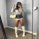 Sexy zippered elastic jeans
