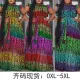 Oversized slimming gradient printed dress