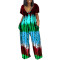 Positioning printed strapless jumpsuit