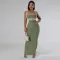 Fashionable and sexy suspender wrap buttocks long skirt