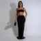 Fashionable and sexy suspender wrap buttocks long skirt