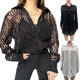 Sexy Mesh Perspective High Quality Fabric Women's Shirt