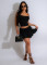 Women's summer CVC cotton suspender double-layer folding casual set