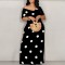 Fashionable printed women's suspender dress