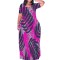 Fashionable printed women's long skirt dress