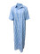 New Vertical Stripe Loose Long Side Split Short Sleeve Shirt Dress
