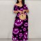 Fashionable printed women's long skirt dress