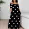Fashionable printed women's suspender dress