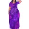 Fashionable printed women's long skirt dress