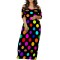 Fashionable printed women's suspender dress