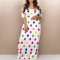 Fashionable printed women's suspender dress