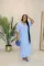 New Vertical Stripe Loose Long Side Split Short Sleeve Shirt Dress