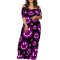Fashionable printed women's long skirt dress