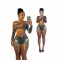 Wrapped buttocks denim washing water left and right cross tie tied shorts