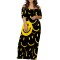 Fashionable printed women's long skirt dress