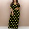 Fashionable printed women's suspender dress