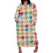 Fashion printed women's oversized dress