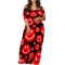 Fashionable printed women's long skirt dress