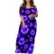 Fashionable printed women's long skirt dress