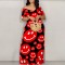 Fashionable printed women's long skirt dress
