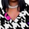 Fashion printed women's oversized dress