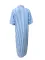 New Vertical Stripe Loose Long Side Split Short Sleeve Shirt Dress