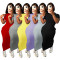 Fashionable round neck ribbed sexy slim fitting street dress