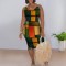 Fashionable printed women's suspender dress