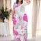 Fashionable printed women's long skirt dress