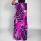 Fashionable printed women's long skirt dress