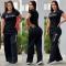 A casual and fashionable temperament set with steel stamp embossed embroidery pockets, two-piece set