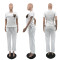 Fashionable and casual set with embossed pockets, high-quality two-piece set
