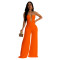 Fashion women's solid color fashion pants jumpsuit