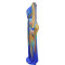 Fashionable women's pleated color patchwork casual dress length